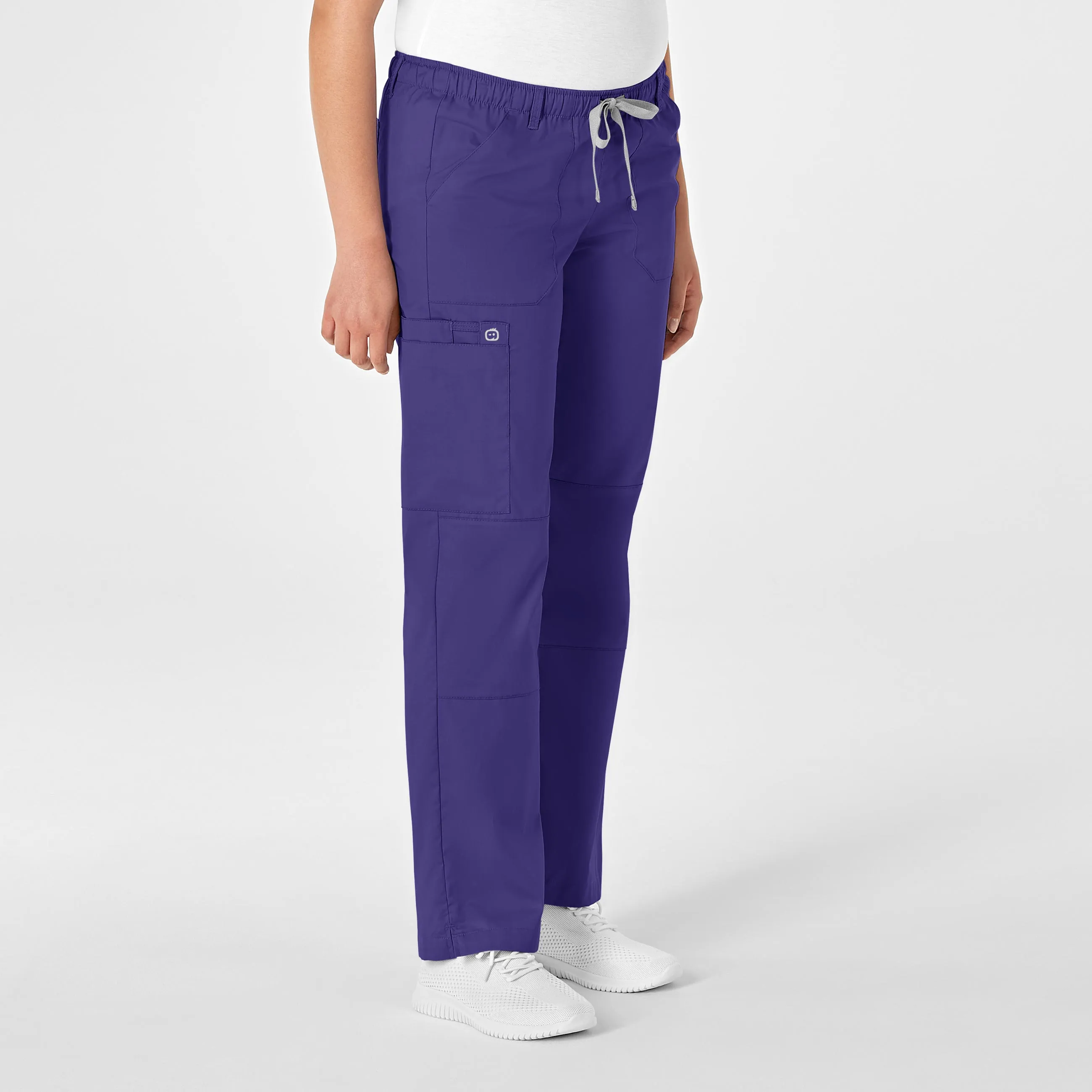 WonderWORK Women's Straight Leg Cargo Scrub Pant - Grape