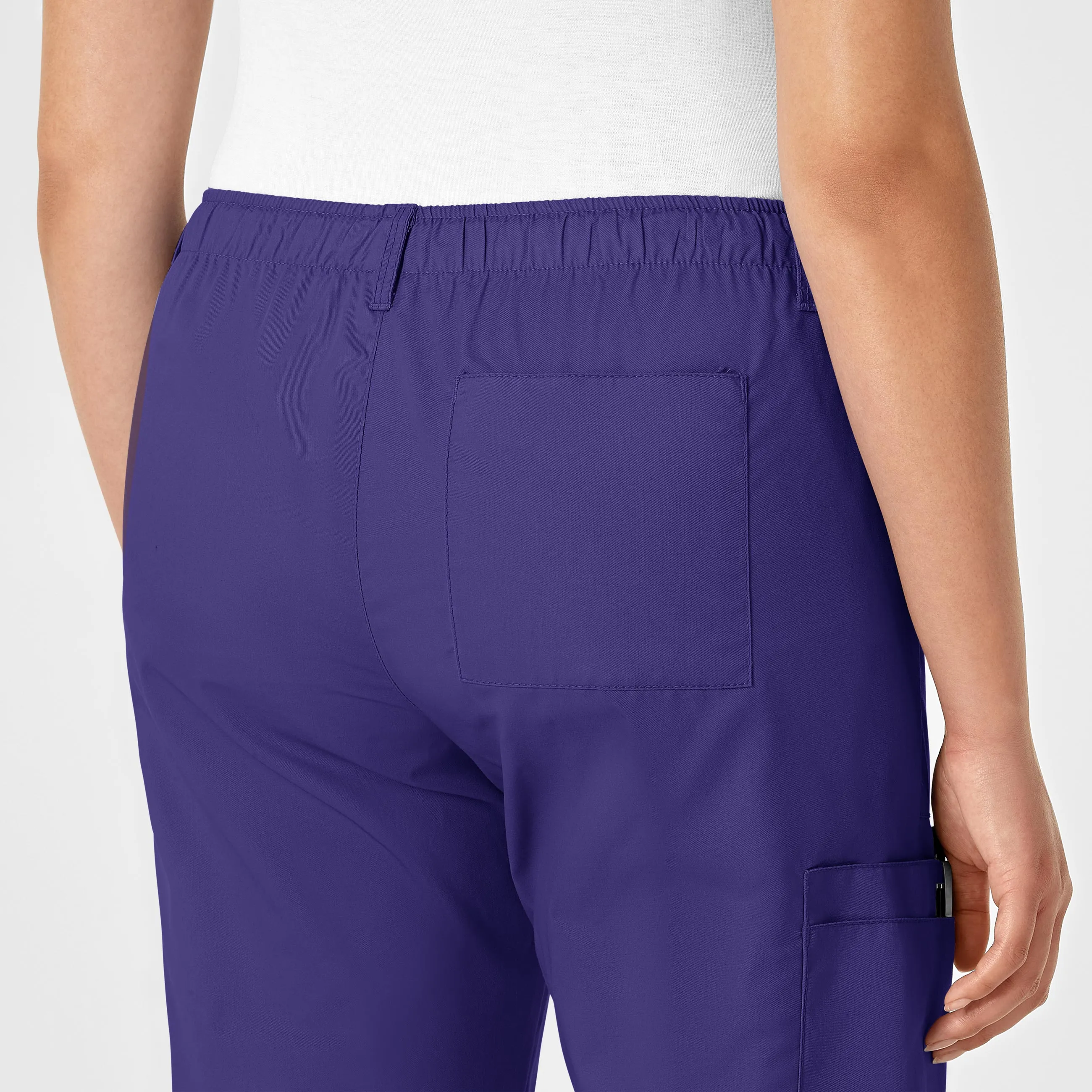 WonderWORK Women's Straight Leg Cargo Scrub Pant - Grape