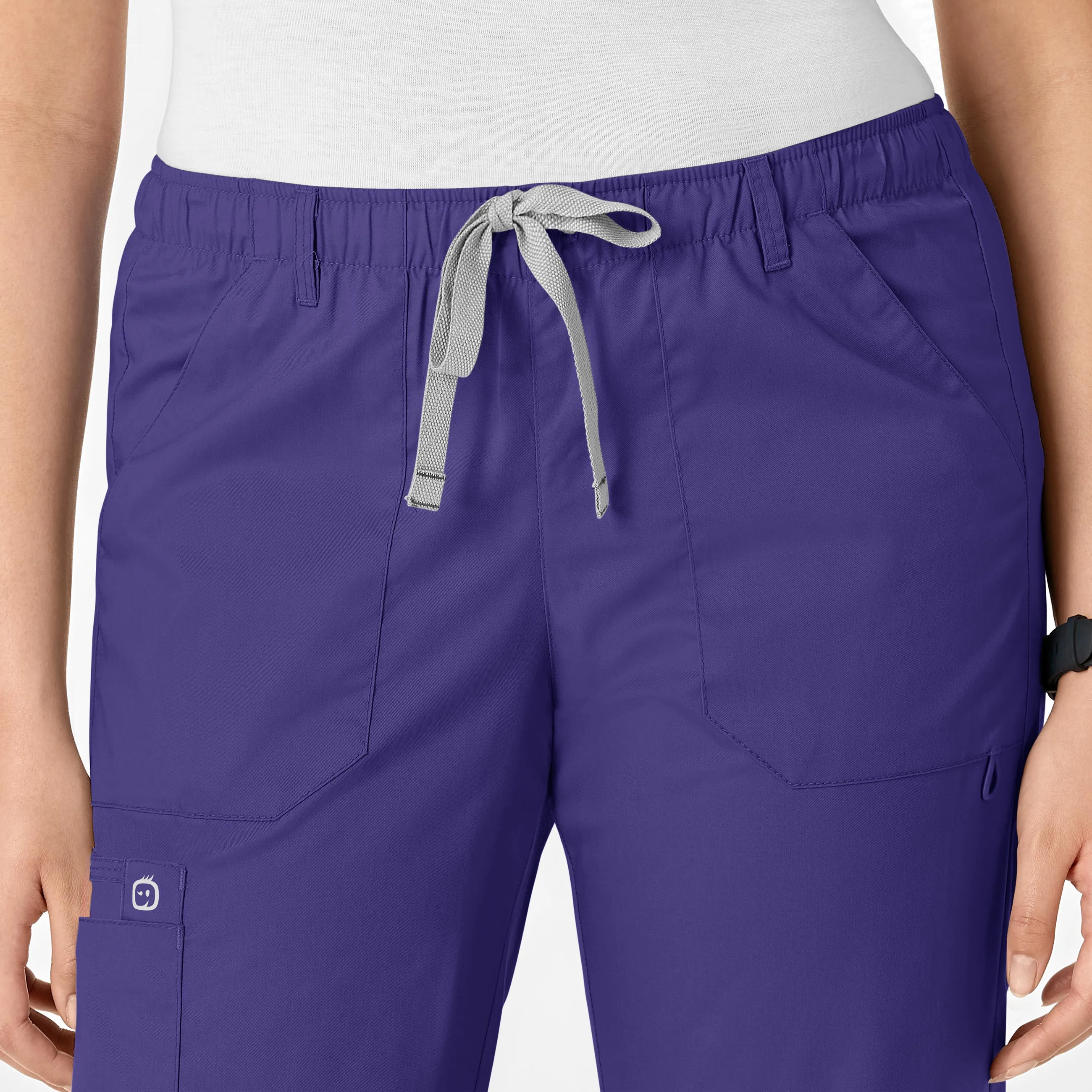 WonderWORK Women's Straight Leg Cargo Scrub Pant - Grape