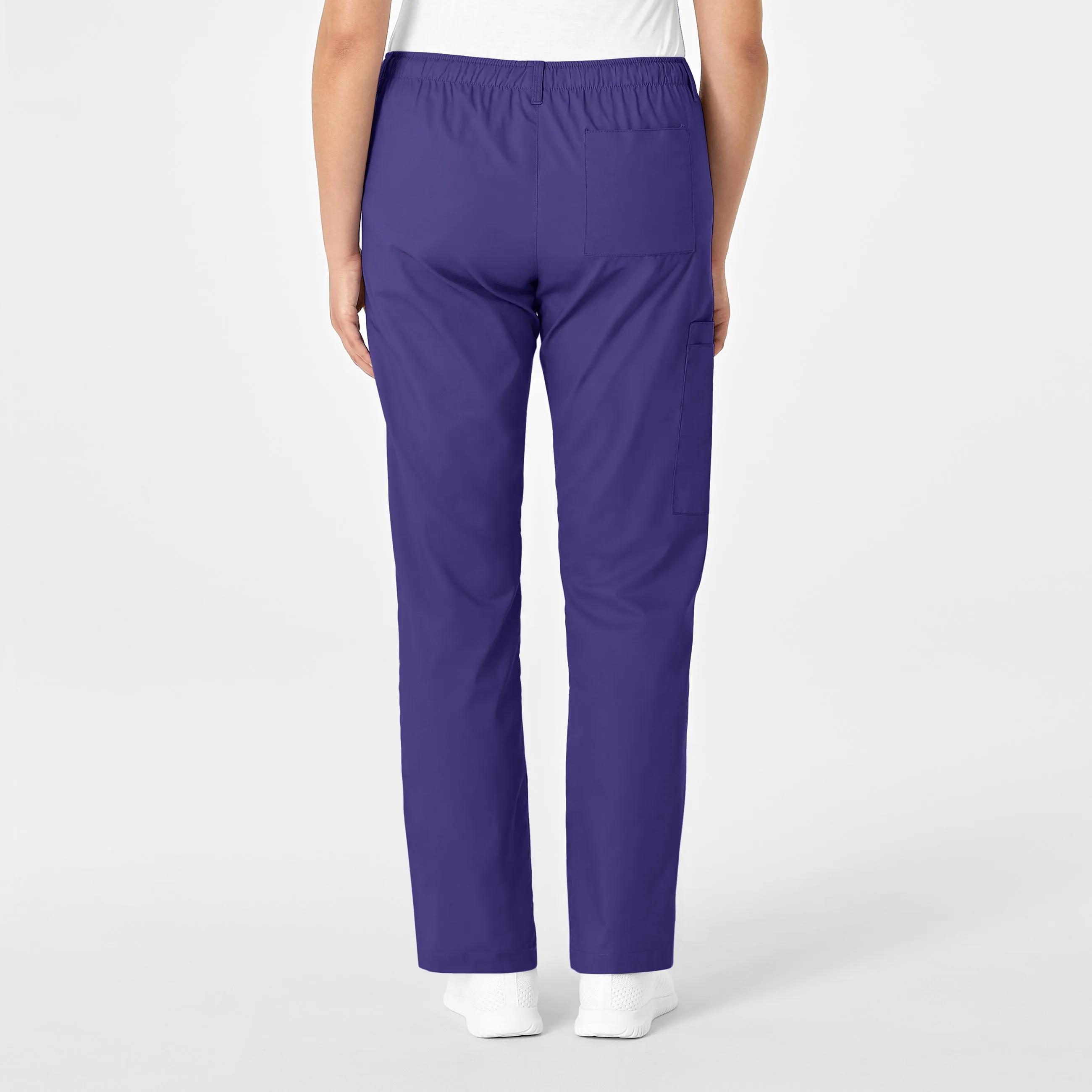 WonderWORK Women's Straight Leg Cargo Scrub Pant - Grape