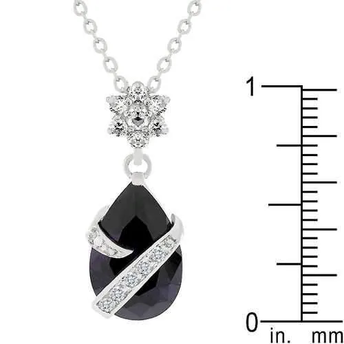 Wrapped Amethyst Purple Cubic Zirconia Pendant