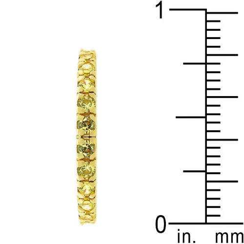 Yellow Cubic Zirconia Eternity Ring